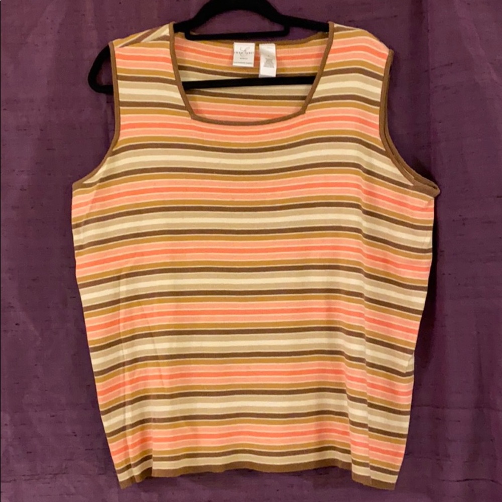 Square Neck Striped Shell - Picture 1 of 6